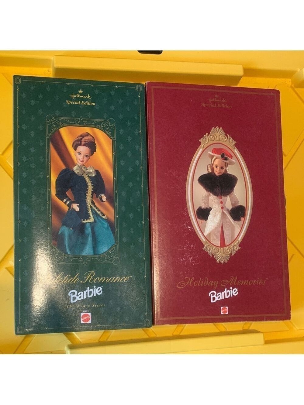 Vintage 1995 & 1996 NRB Hallmark Holiday Memories & Yuletide Romance Barbies